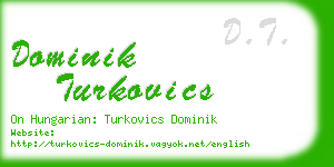 dominik turkovics business card